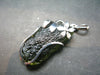 Large Gem Moldavite Tektite SS Pendant From Czech Republic - 8.25 Grams - 1.8"