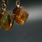 Stone of Success!! Natural Golden Yellow Citrine 925 Sterling Silver Drop Earrings - 5.61 Grams