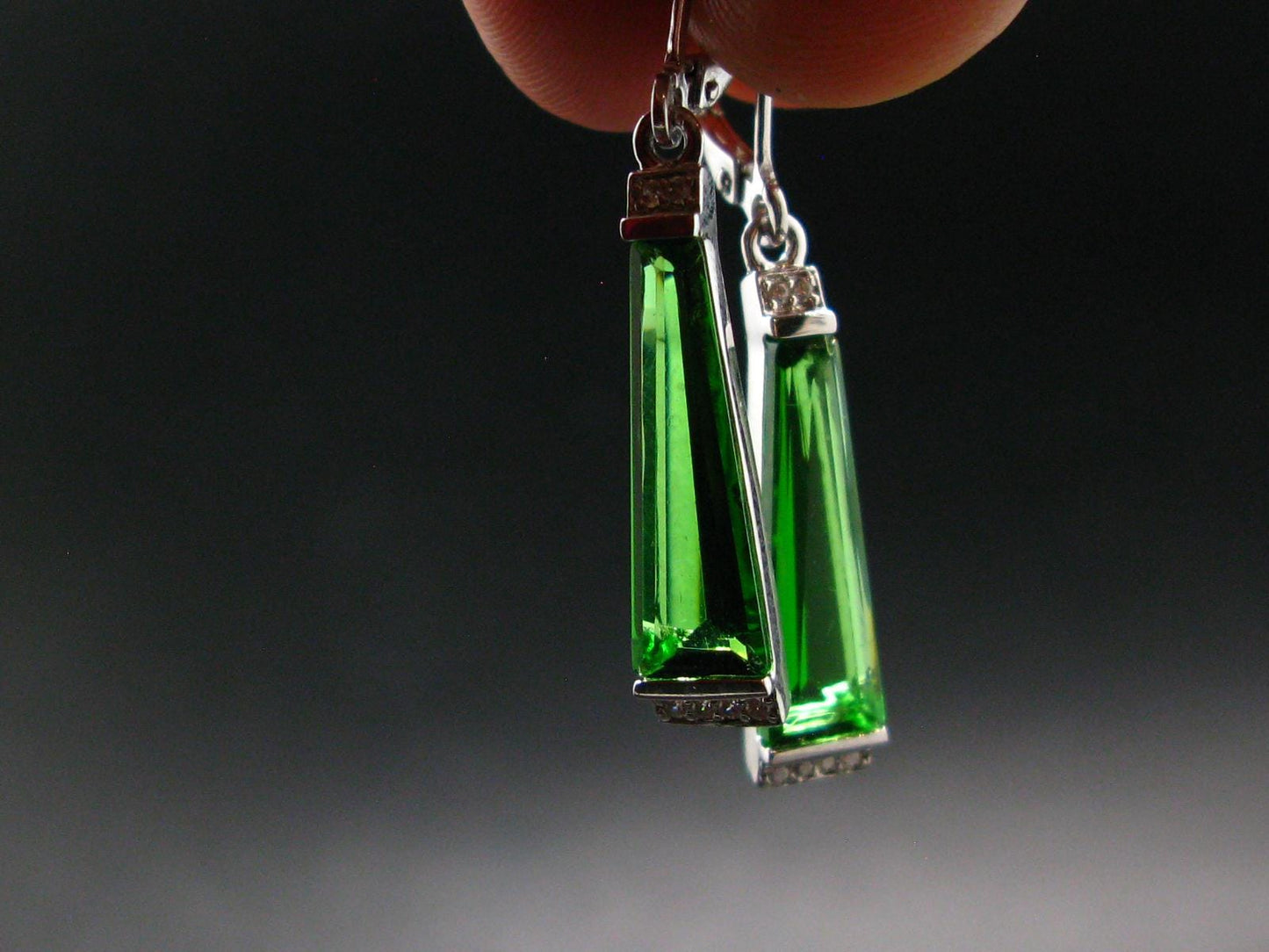 Helenite Gaia Stone Gem Sterling Silver Earrings From Washington - 7.0 Carats