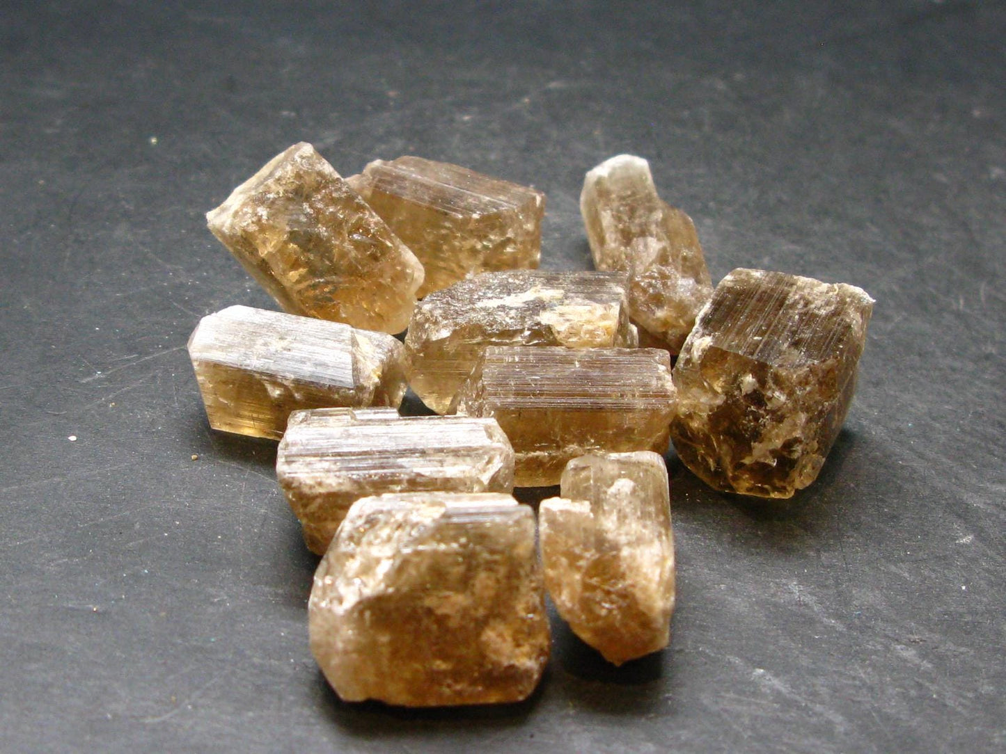 Lot of 10 Perfect Golden Scapolite Tumbled Stones from Tanzania 284.35 Carats