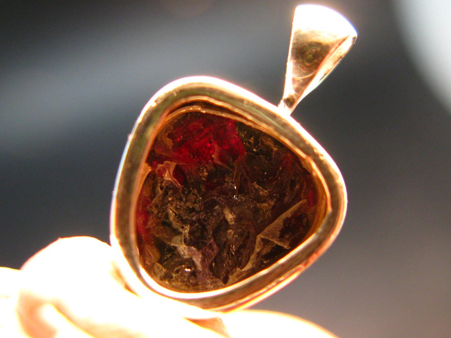 Alexandrite Chrysoberyl Crystal Silver Pendant From Brazil - 0.6" - 1.47 Grams