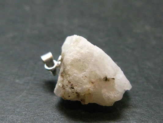 Very Rare White Cryolite 925 Silver Pendant from Greenland - 0.9" - 3.55 Grams
