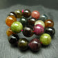 Gem Watermelon Bicolor Tourmaline Genuine Bracelet ~ 7 Inches ~ 10mm Round Beads