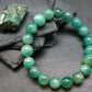 Emerald Gem Genuine Bracelet ~ 7 Inches ~ 11mm Round Beads