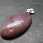 Purple Jade Silver Plated Pendant From Turkey - 1.4" - 5.16 Grams