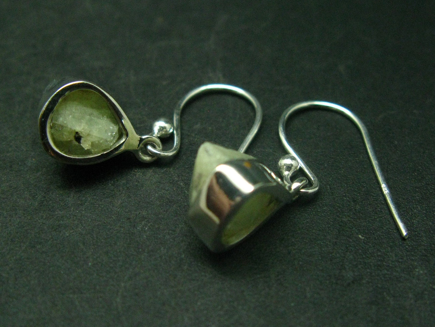 Rhodizite Rhodozite Silver Earrings From Madagascar- 1.0" - 3.5 Grams