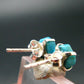 Nice Raw Natural Turquoise Sterling Silver Stud Earrings from Mexico