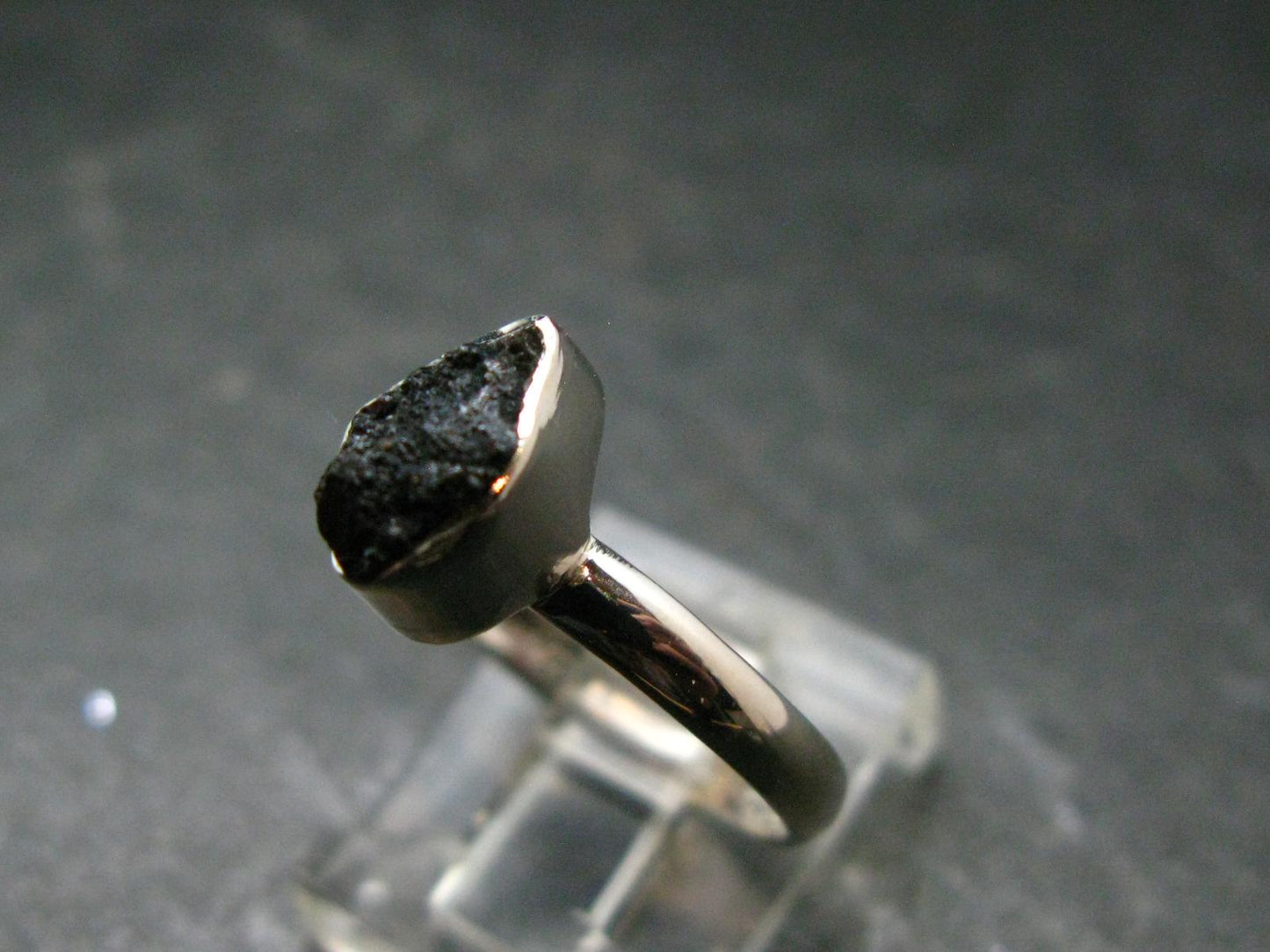 Terminated Brookite Crystal Silver Ring From Arkansas - Size 8 - 2.18 Grams