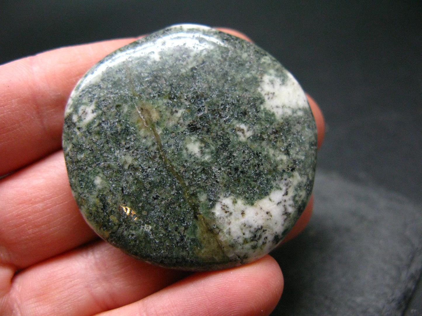 Rare Stonehenge Preseli Bluestone Tumbled Crystal From Wales UK - 1.6" - 22.93 Grams