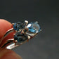 Facetted Blue Topaz Sterling Silver Ring - 1.79 Grams - Size 6