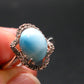 Larimar AAA Quality Sterling Silver Ring - Size 6 - 2.70 Grams