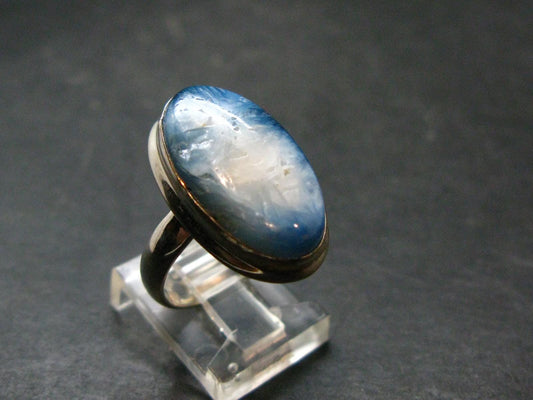 Blue Ice Glacierite Silver Ring from Indonesia - Size 7- 7.47 Grams