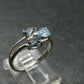 Facetted Blue Topaz Sterling Silver Ring - 1.9 Grams - Size 7