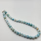 Larimar Jewelry Beaded Necklace Natural Blue Stone Necklace Unique Gift