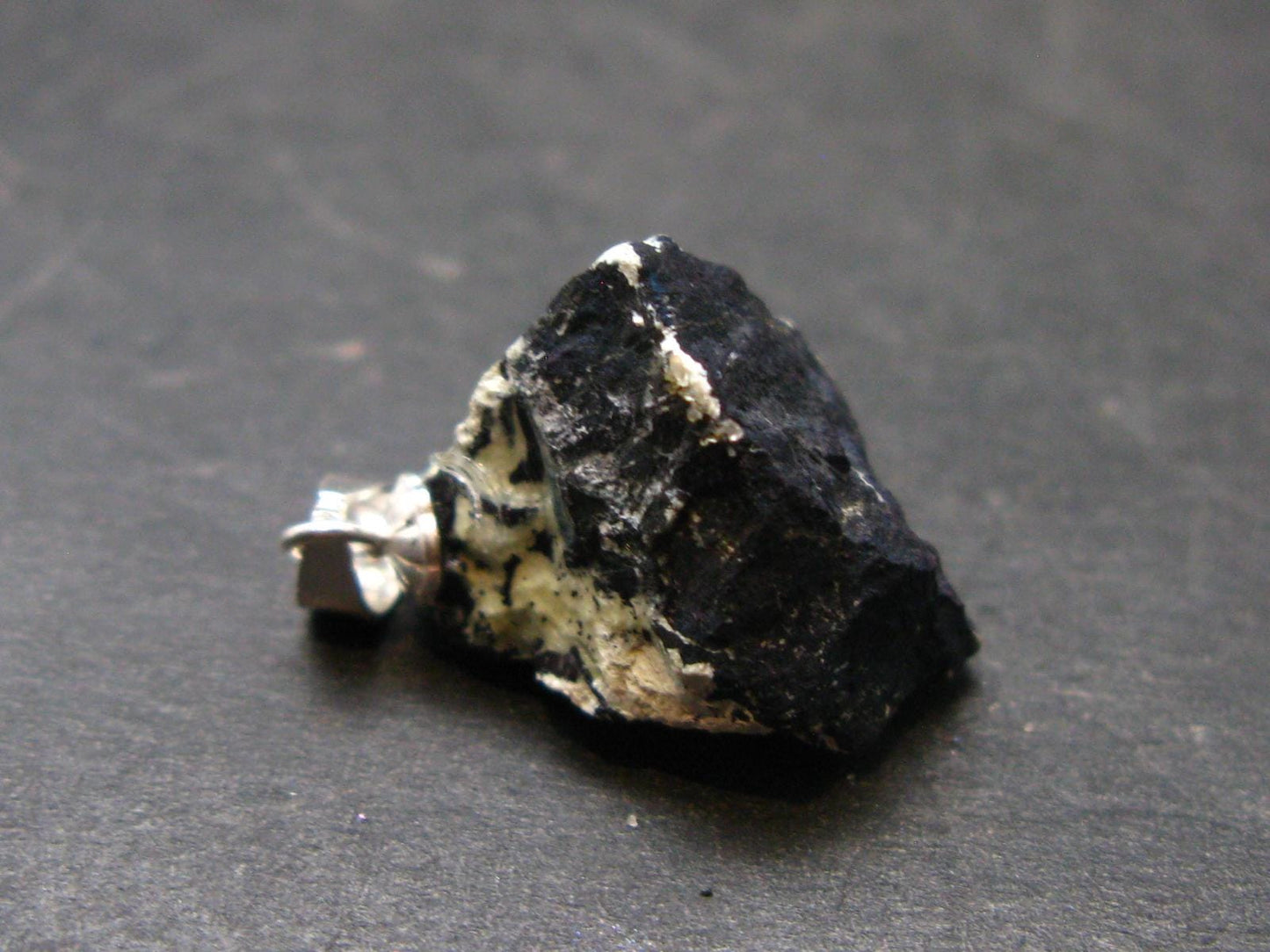 Covelite Covellite Crystal Silver Pendant From Peru - 0.9" - 2.8 Grams