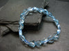 Blue Topaz Genuine Bracelet ~ 7 Inches ~ 10mm Heart Beads