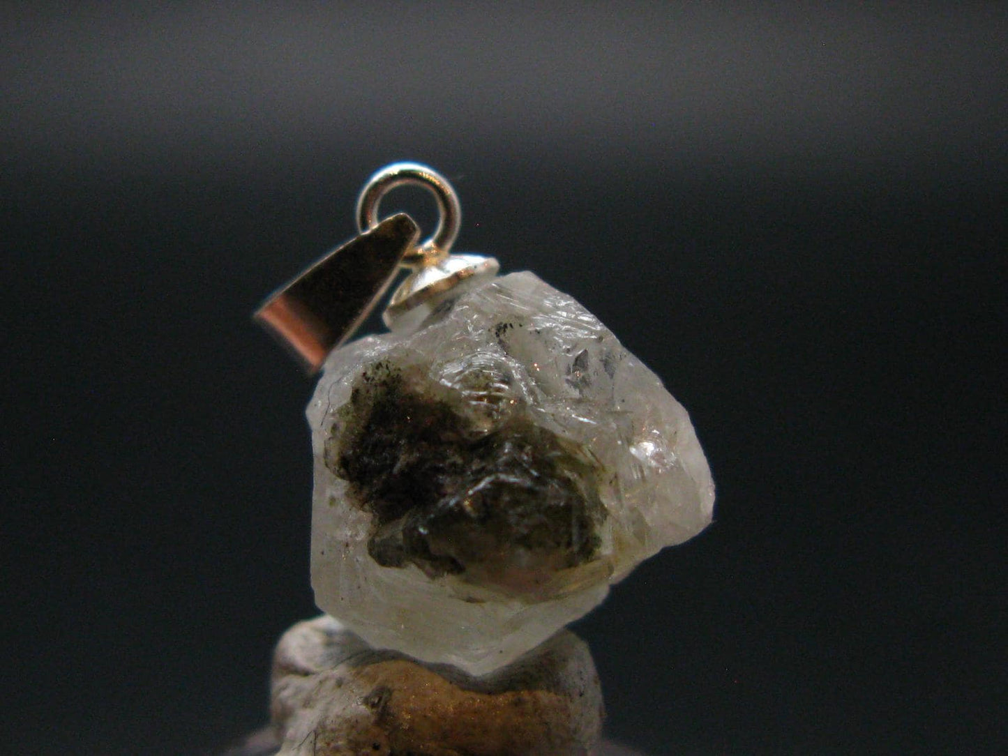 Phenakite Phenacite Crystal Silver Pendant from Russia - 0.7" - 1.90 Grams