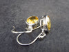 Stone of Success!! Oval Faceted Natural Golden Yellow Citrine 925 Sterling Silver Drop Earrings - 2.38 Grams