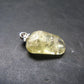 Agni Gold Danburite Tumbled Sterling Silver Pendant from Tanzania - 0.9" - 2.41 Grams