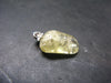 Agni Gold Danburite Tumbled Sterling Silver Pendant from Tanzania - 0.9" - 2.41 Grams