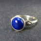 Lapis Lazuli Silver Ring From Afghanistan - 4.0 Grams - Size 9.25