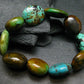 Turquoise Genuine Untreated Bracelet ~ 7.5 Inches ~ 25mm Tumbled Beads