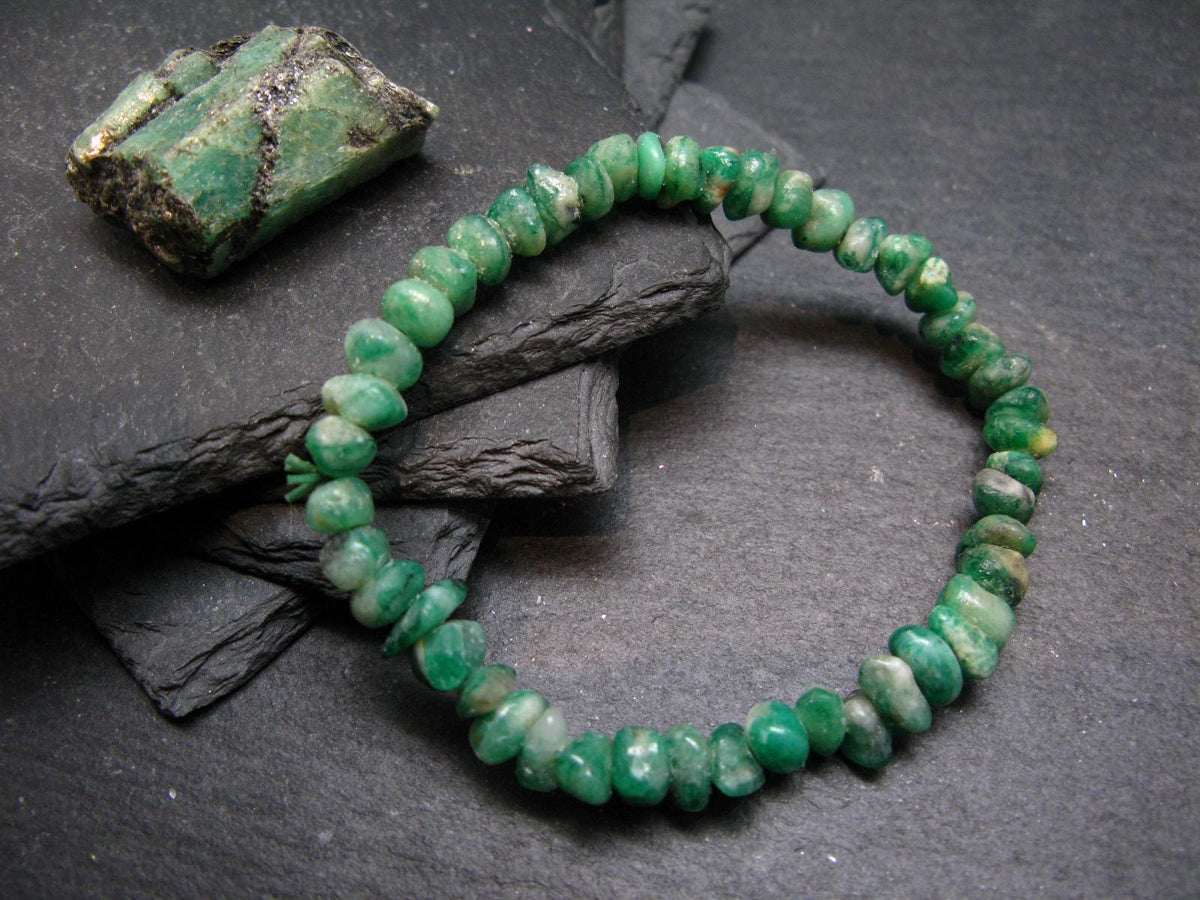 Emerald Genuine Bracelet ~ 7 Inches ~ 8mm Tumbled Beads