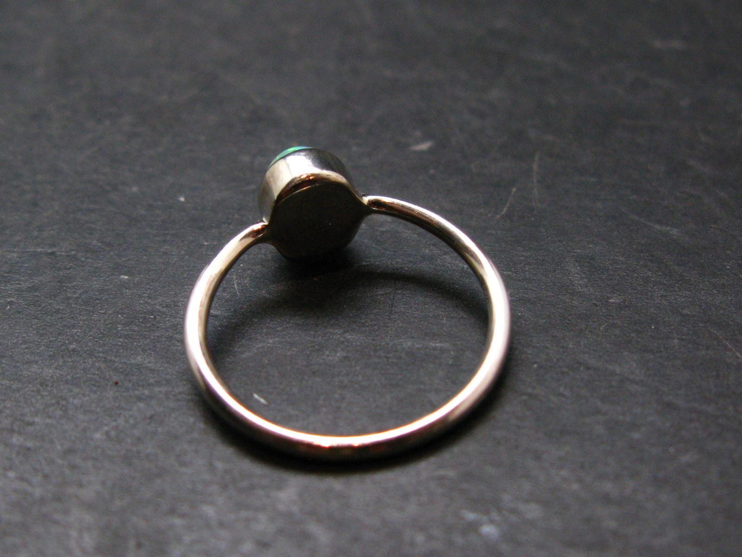 Natural Cabochon Opal 925 Sterling Silver Ring from Ethiopia - 1.77 Grams - Size 8