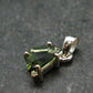 Moldavite Tektite Facetted Silver Pendant from Czech Republic - 0.7" - 1.10 Grams