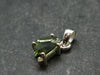 Moldavite Tektite Facetted Silver Pendant from Czech Republic - 0.7" - 1.10 Grams