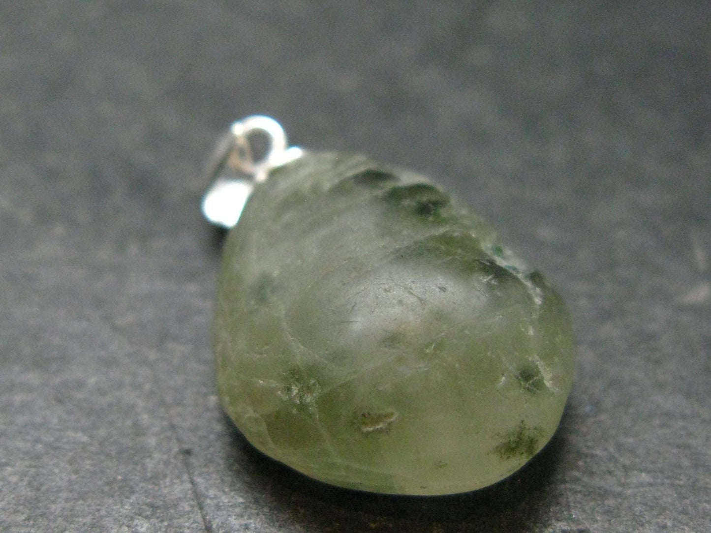 Phenakite Phenacite Tumbled Silver Pendant From Russia - 1.0" - 4.0 Grams