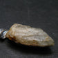 Gem Color Change See-Thru Straw Terminated Crystal Diaspore Crystal Silver Pendant From Turkey - 0.9" - 2.13 Grams