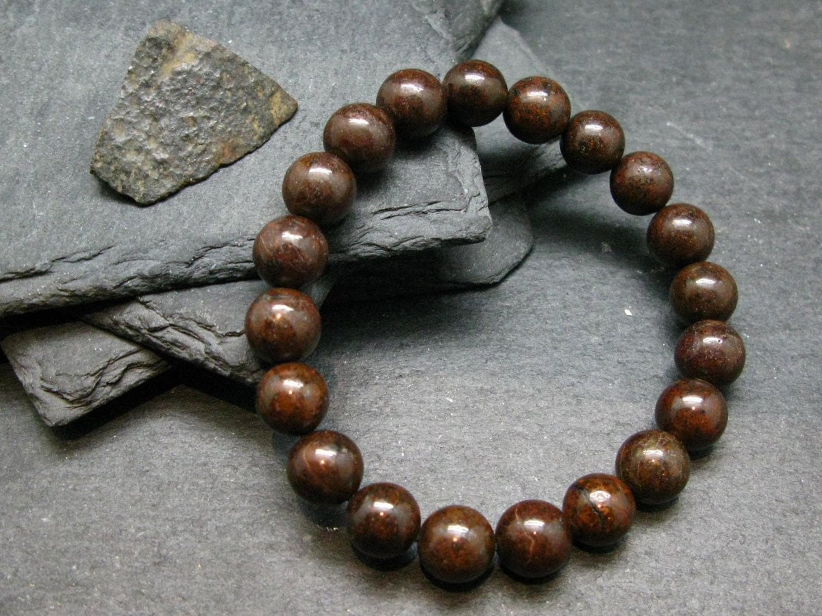 Meteorite Chondrite Genuine Bracelet ~ 7 Inches ~ 10mm Round Beads