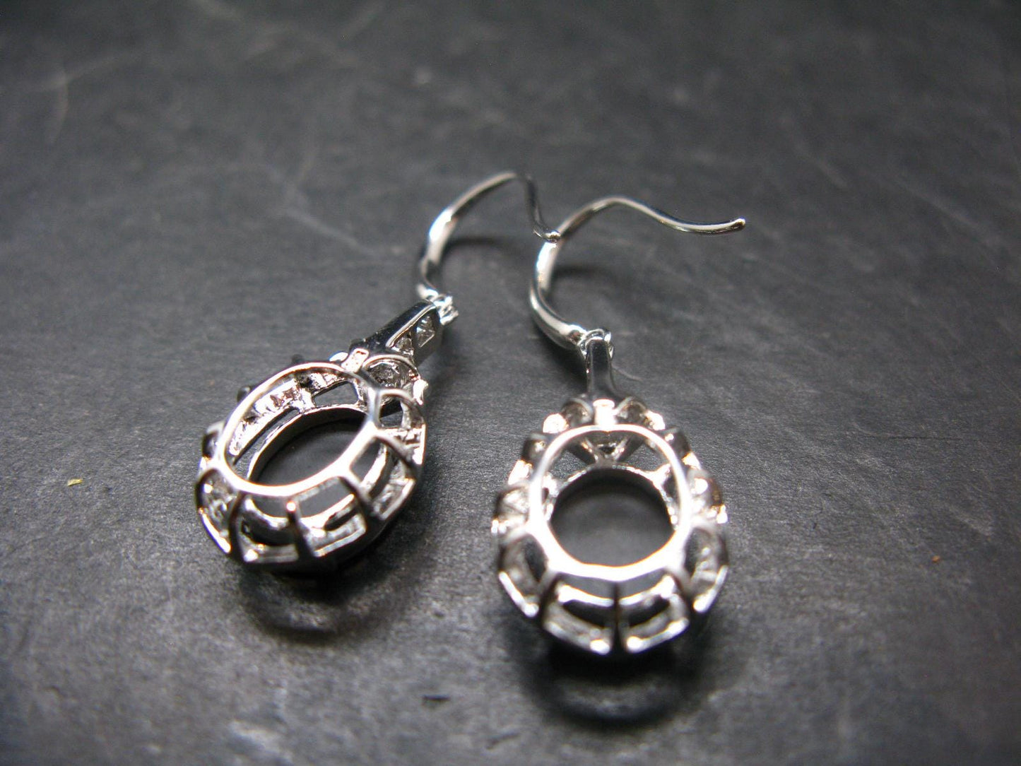 Ammolite Amolite Sterling Silver Earrings From Canada - 1.2"
