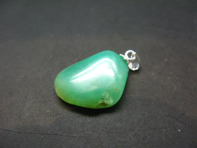 Chrysoprase Silver Pendant From Australia - 1.0" - 2.54 Grams