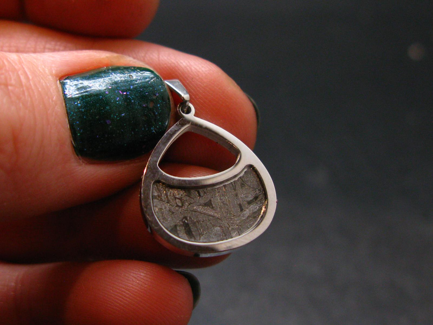 Muonionalusta Meteorite Pendant from Sweden - 0.8" - 1.78 Grams
