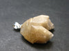 Rare Herderite Crystal Silver Pendant from Brazil - 1.1" - 5.2 Grams