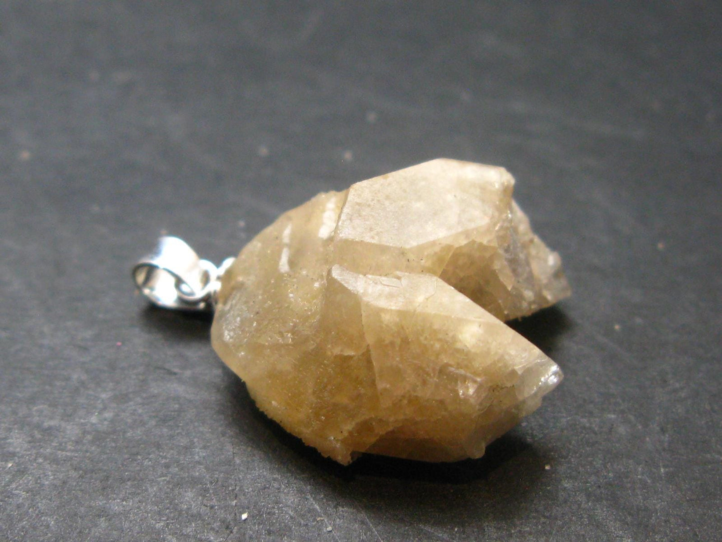 Rare Herderite Crystal Silver Pendant from Brazil - 1.1" - 5.2 Grams