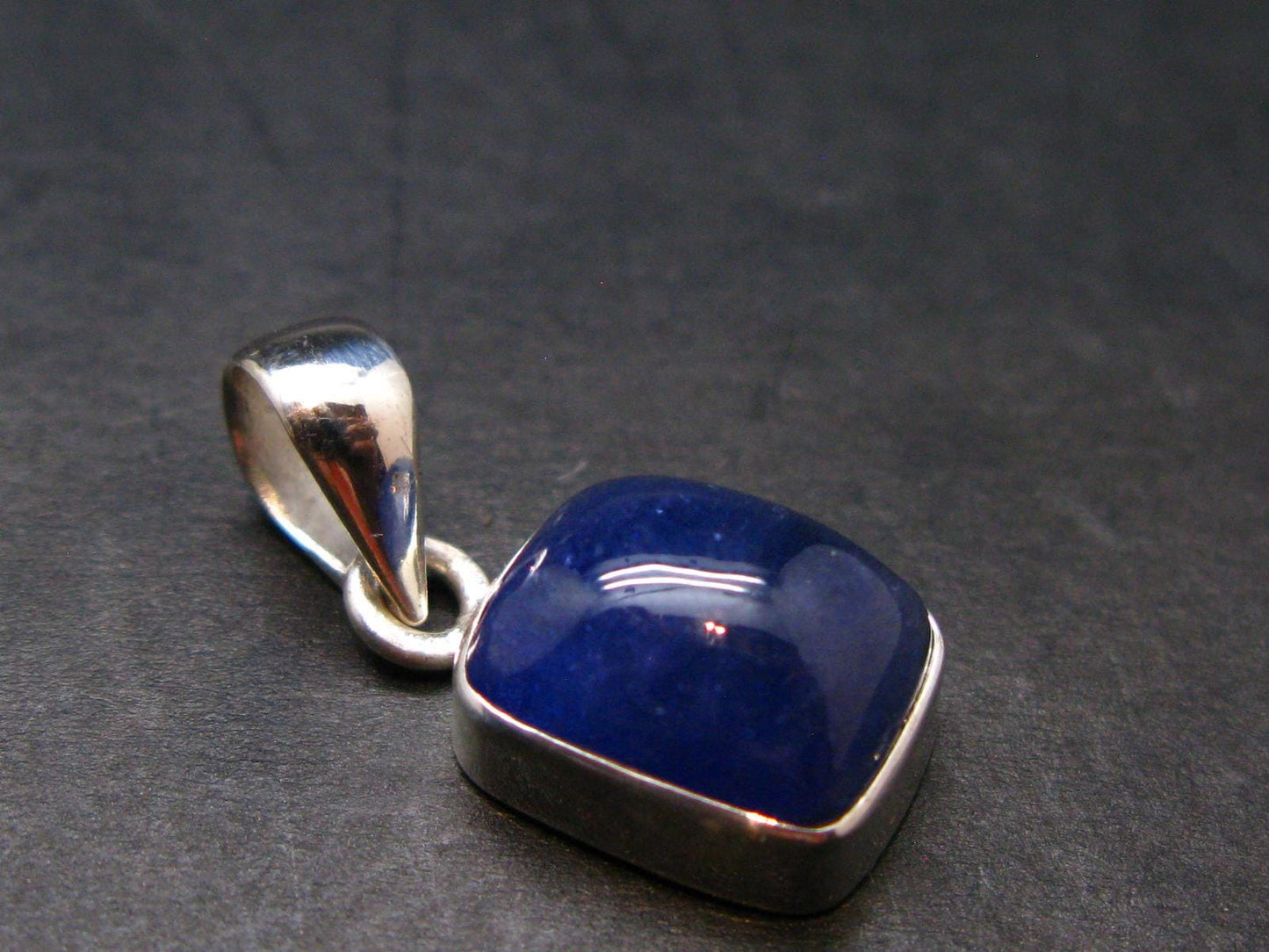 Large Gemmy Natural Faceted Tanzanite Zoisite Sterling Silver Pendant from Tanzania - 0.9'' - 3.28 Grams