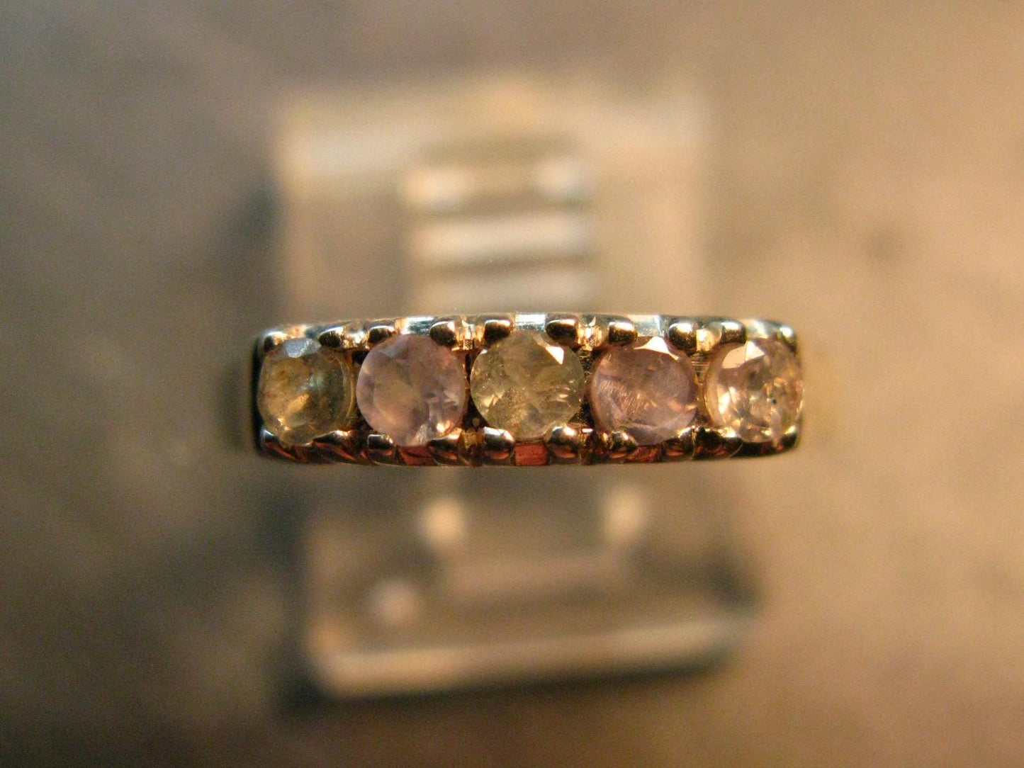 Genuine Alexandrite Gem Silver Ring From Russia - Size 6.5 - 2.29 Grams