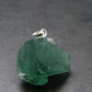 Rare!! Emerald Green Fluorite Crystal Silver Pendant From UK - 5.90 Grams - 0.8"