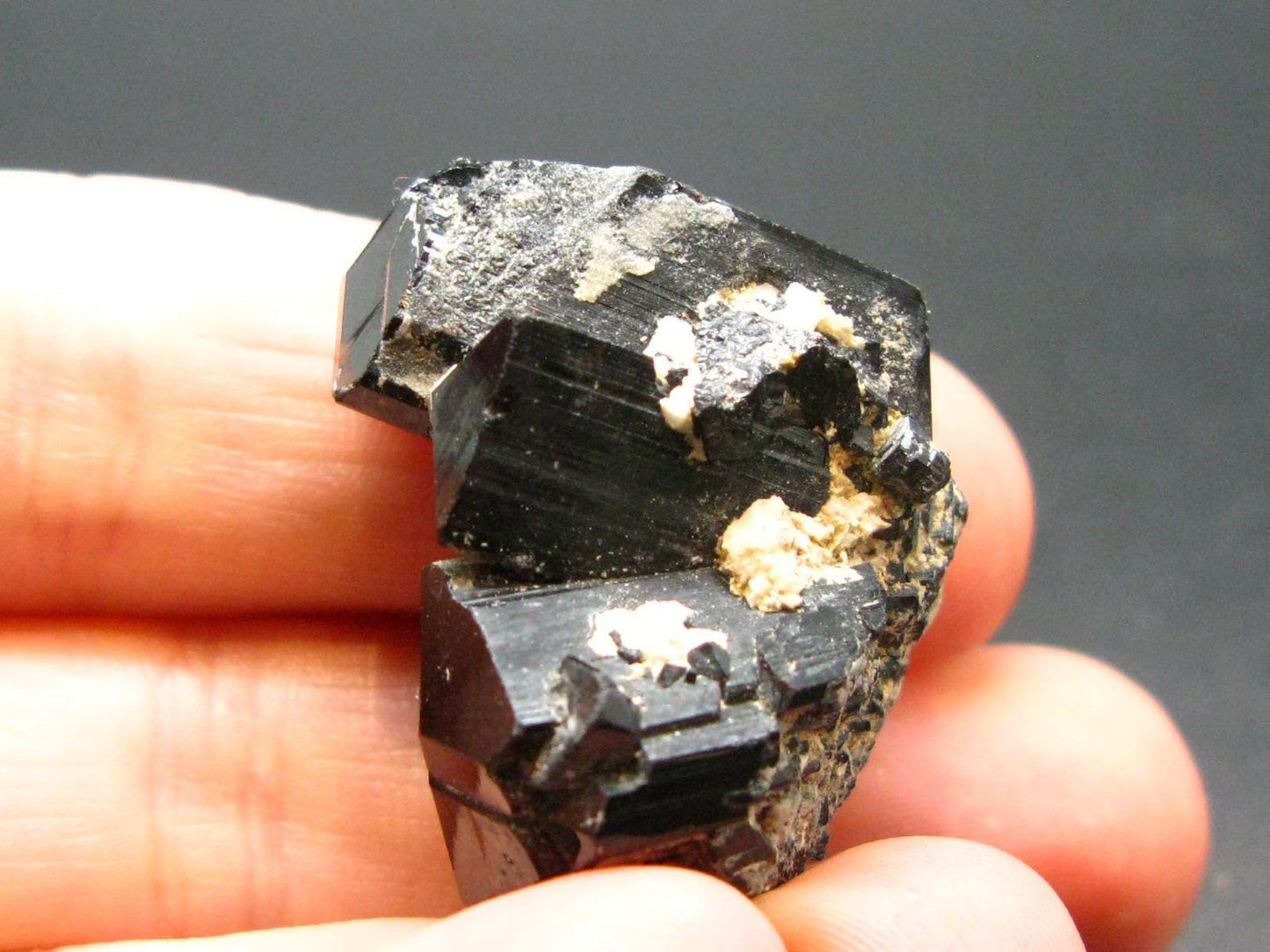 Fine Black Tourmaline Schorl Crystal From Namibia - 0.9"