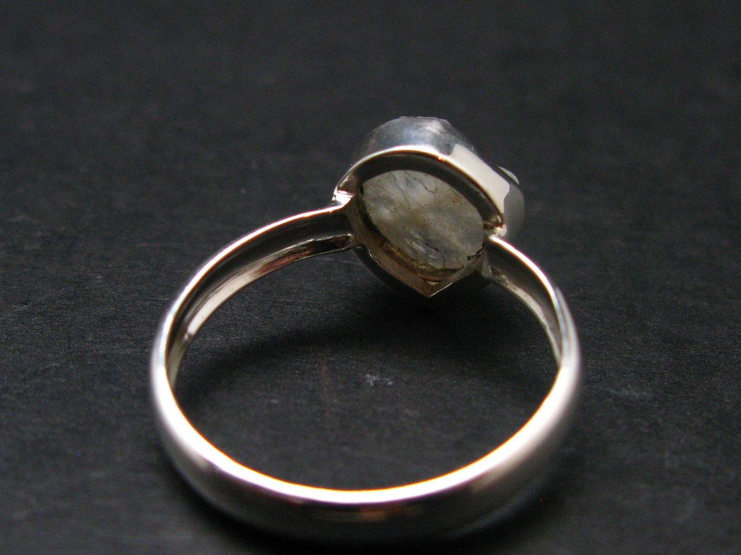 Natrolite Silver Ring From Russia - 1.92 Grams - Size 7