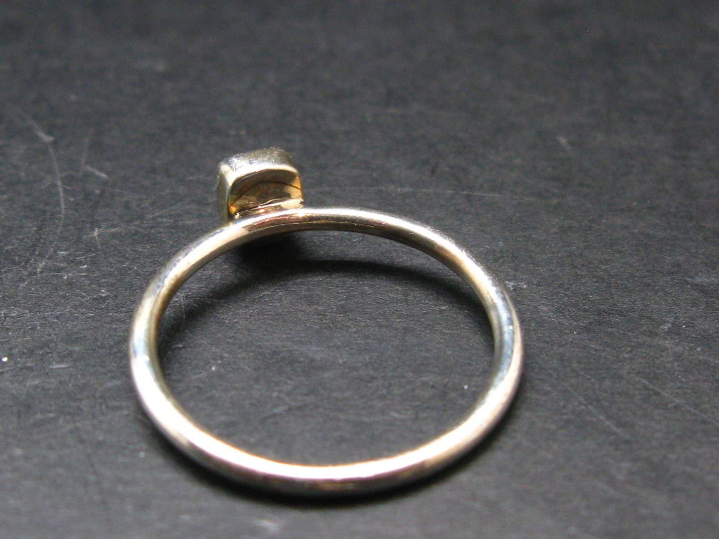 Libyan Tektite Sterling Silver Ring from Libya - Size 10 - 2.01 Grams