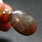 Crimson Cuprite w/ Chrysocola Silver Plated Pendant from Mexico - 1.2" - 2.33 Grams