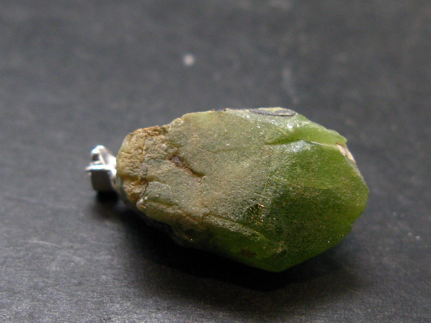 Peridot Olivine Pendant in SS From Arizona - 1.2" - 6.03 Grams