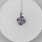 Regal Amethyst Cross Pendant – Vintage Style, Sterling Silver - 4.92 Grams