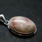 Natrolite Silver Plated Pendant Necklace From Indonesia - 1.3" - 4.81 Grams