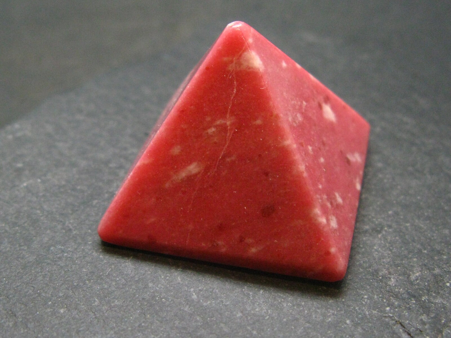Rare Red Thulite Pyramid From Norway - 1.2" - 34.58 Grams