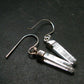 Lemurian Quartz Seed Crystal Silver Earrings From Brazil - 1.4"